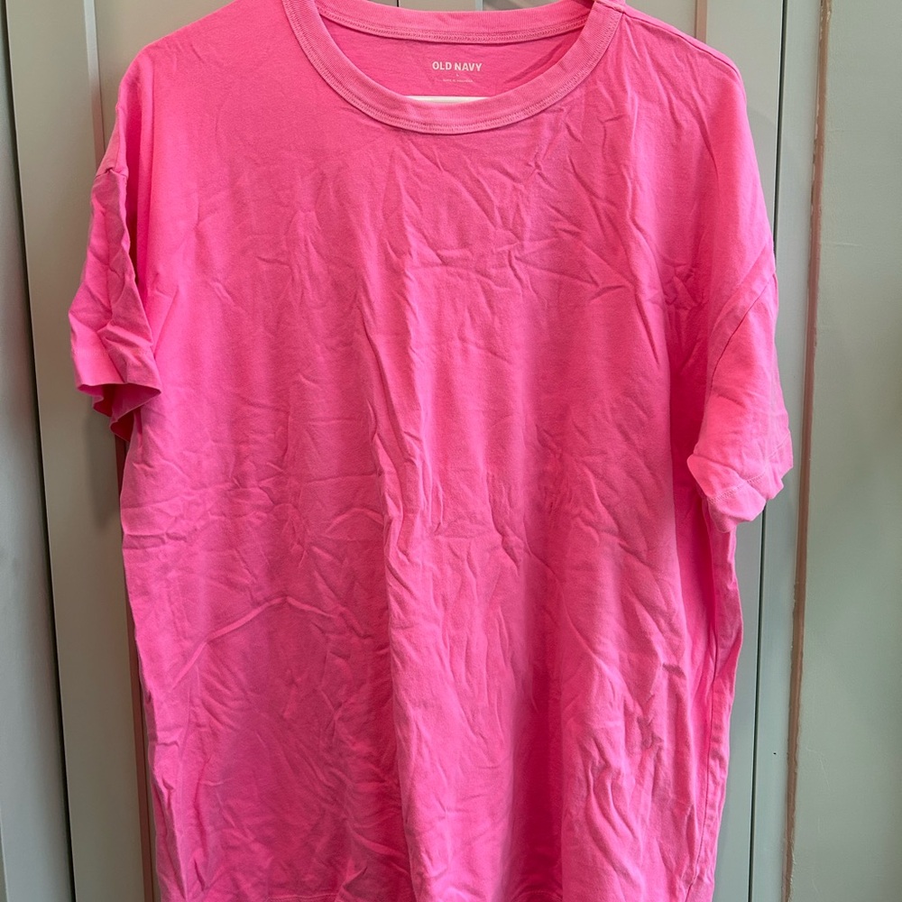 Old Navy Heavyweight Oversized Pink T-Shirt
